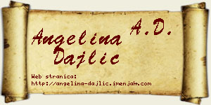Angelina Dajlić vizit kartica